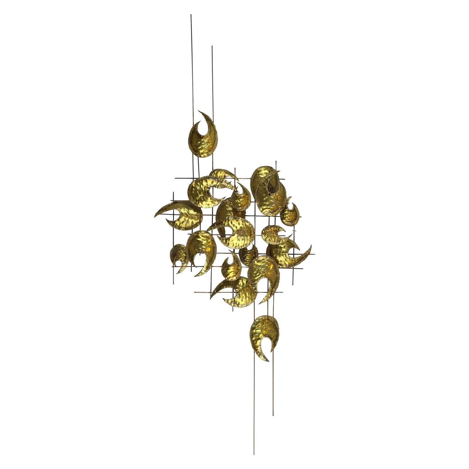 Vintage Brass Wall Sculpture Curtis Jere