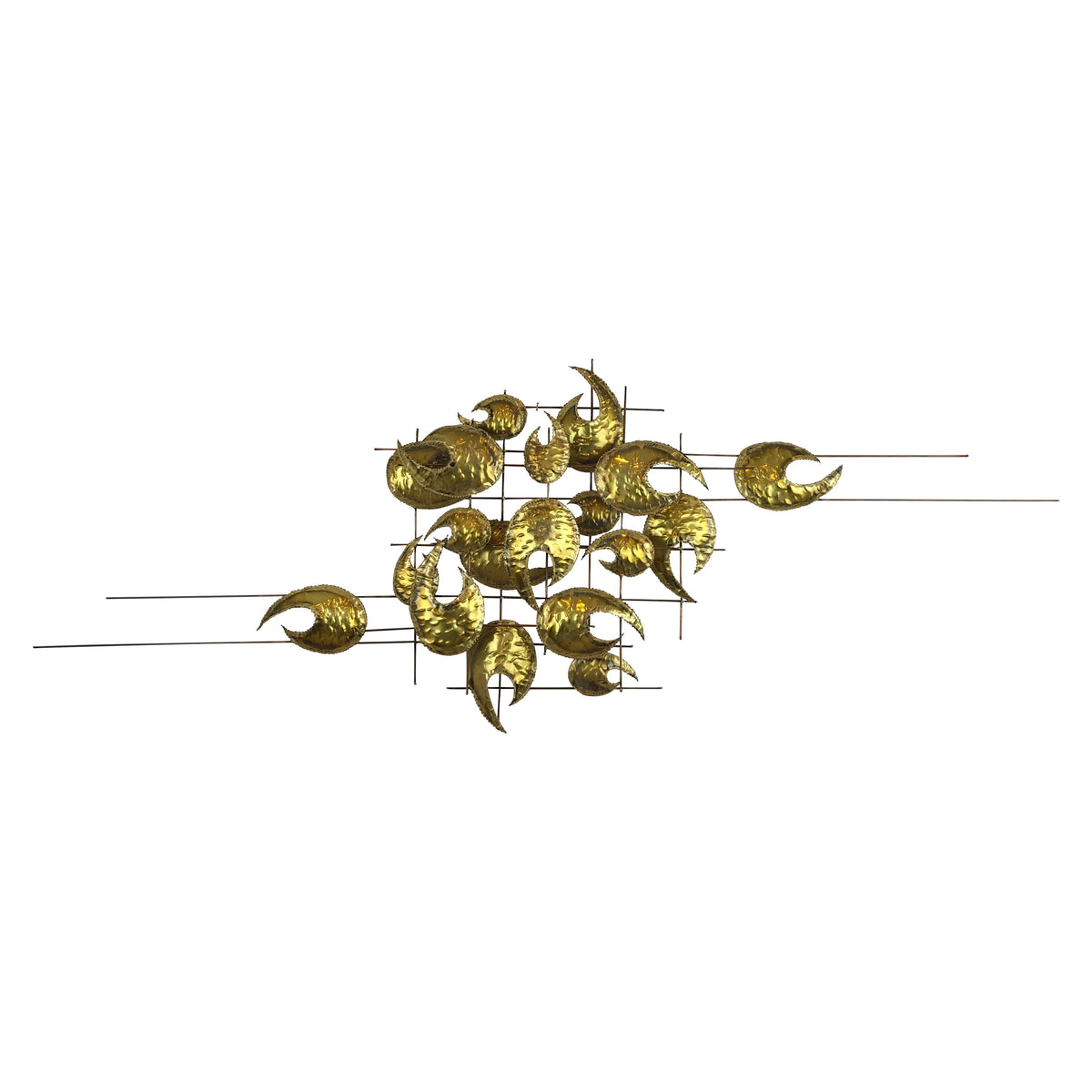 Vintage Brass Wall Sculpture Curtis Jere