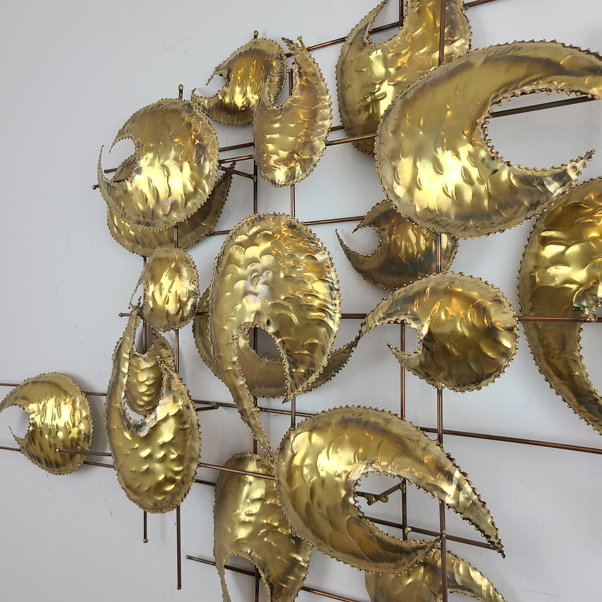 Vintage Brass Wall Sculpture