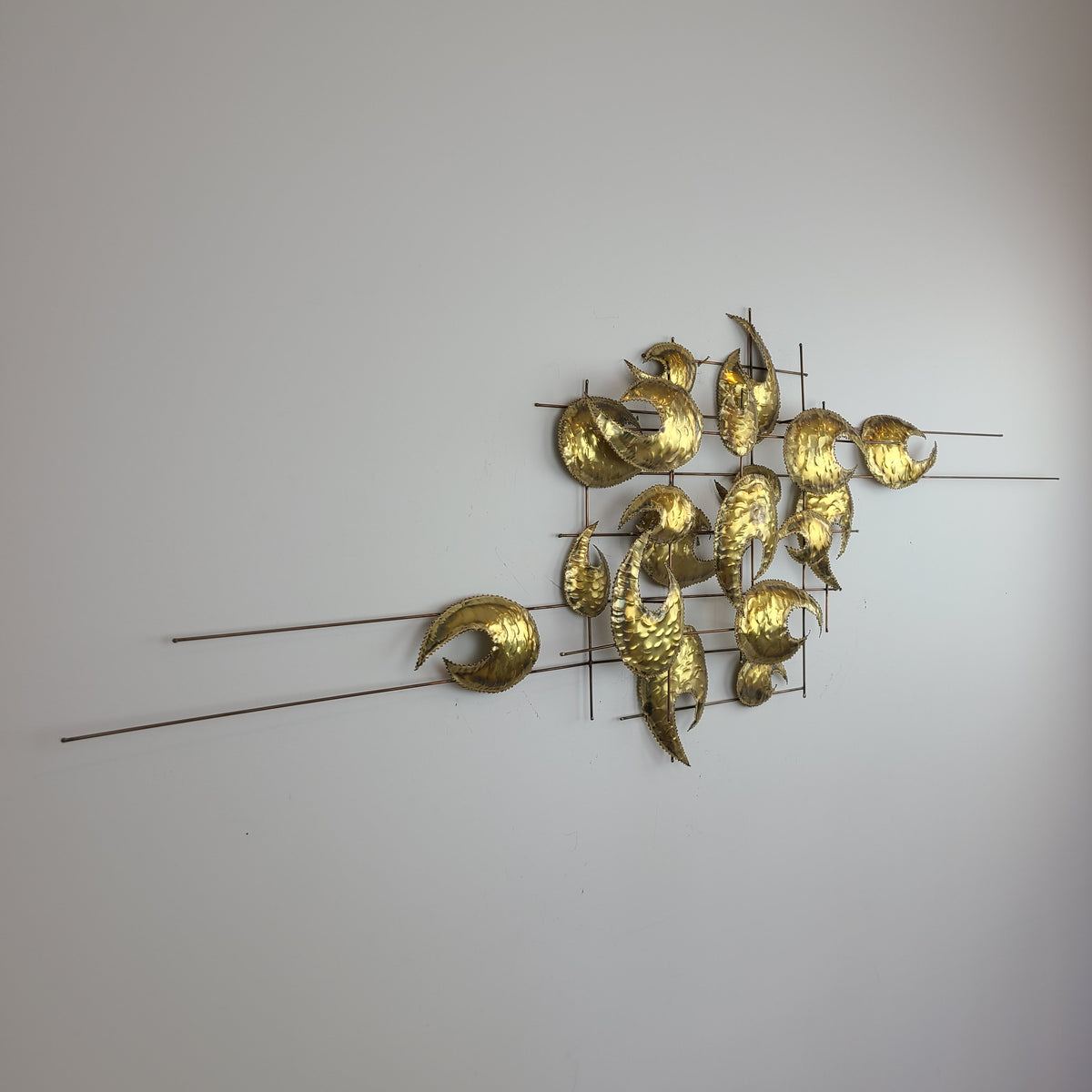 Vintage Brass Wall Sculpture