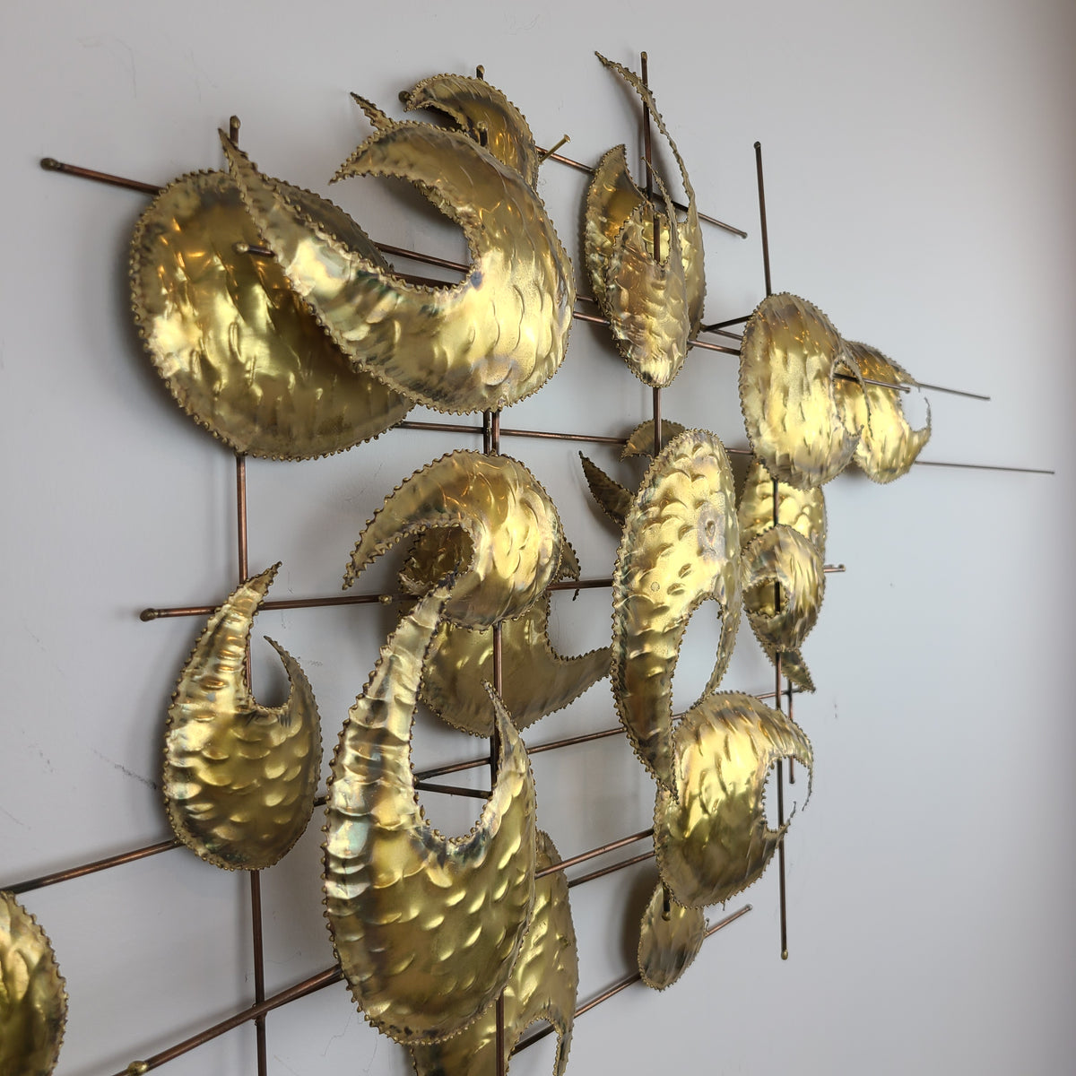 Vintage Brass Wall Sculpture