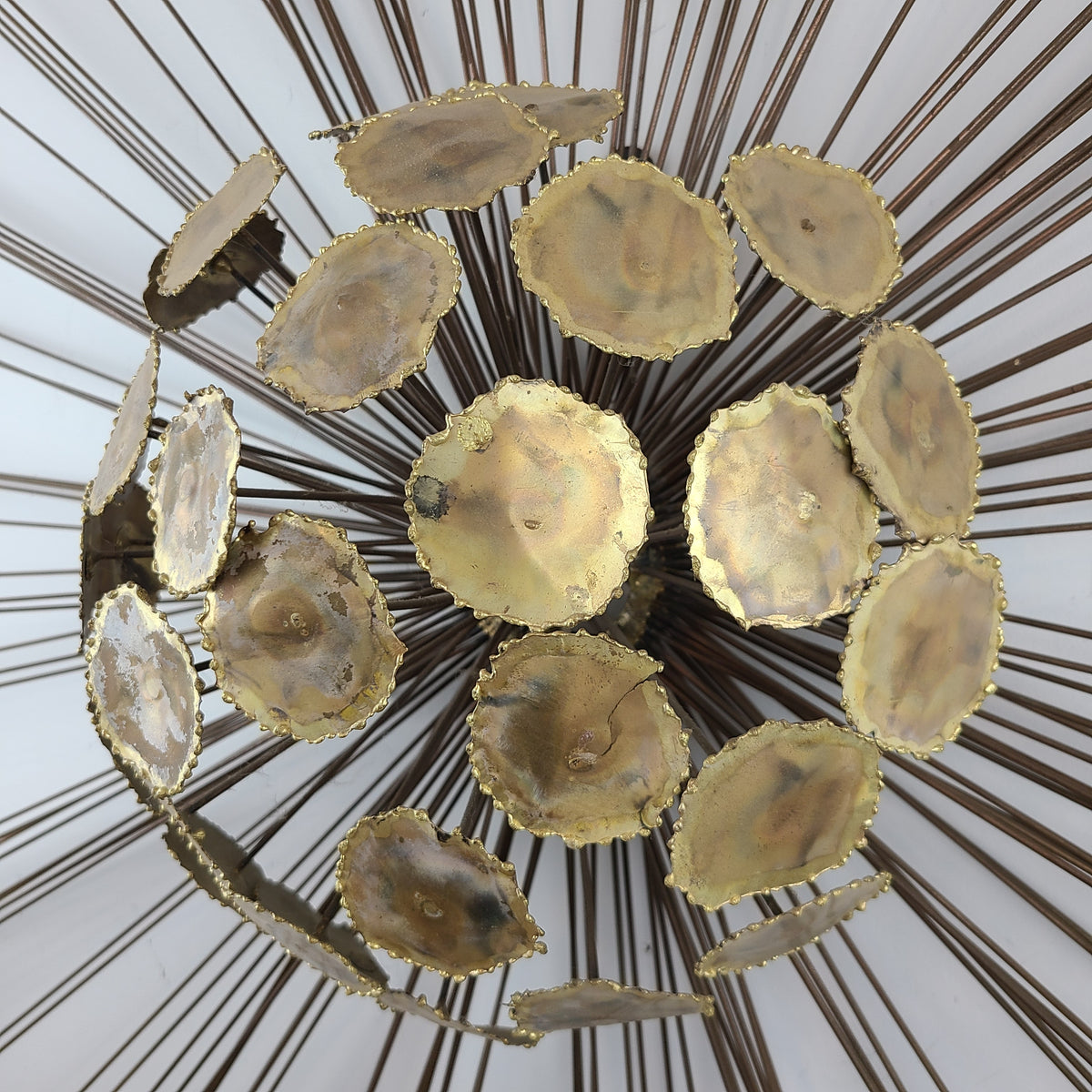 Brass Sunburst Wall Sculpture