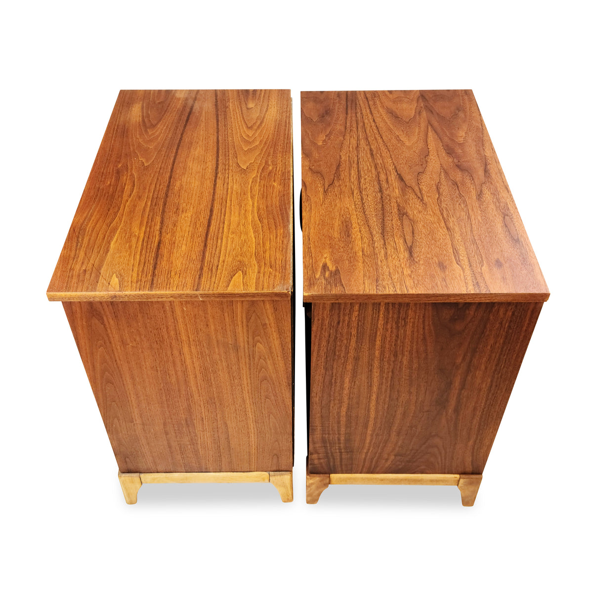 Pair of Walnut Nighstands by KF