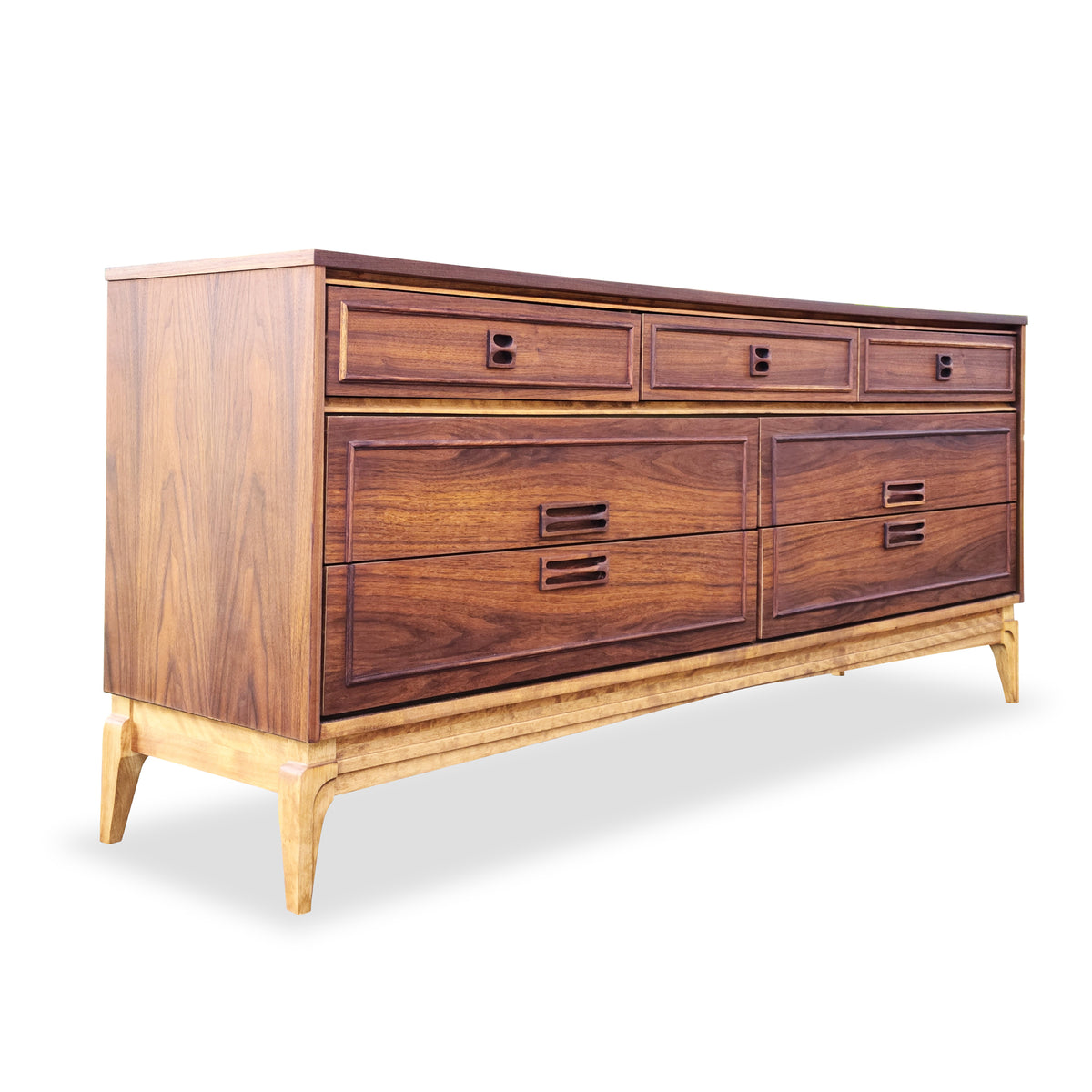 Walnut Seven Drawer Dresser by Vic Art