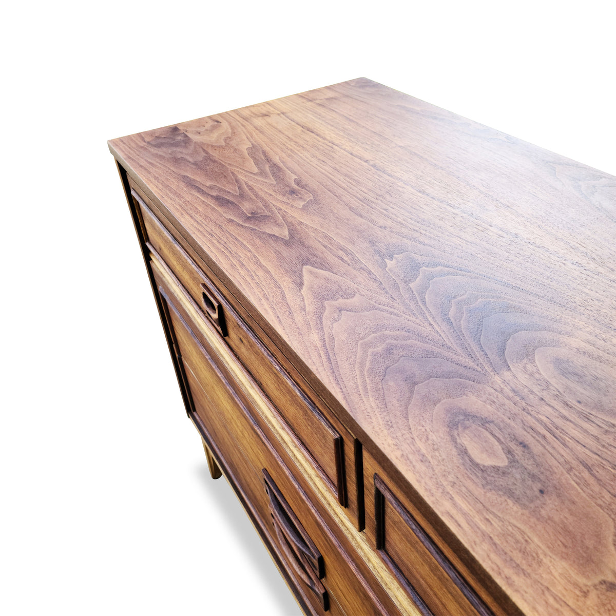 Walnut Seven Drawer Dresser by Vic Art