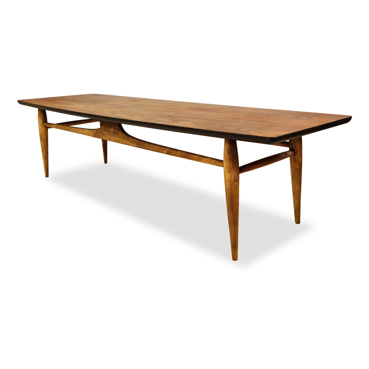 Mid Century Walnut Birch and Walnut Coffee Table