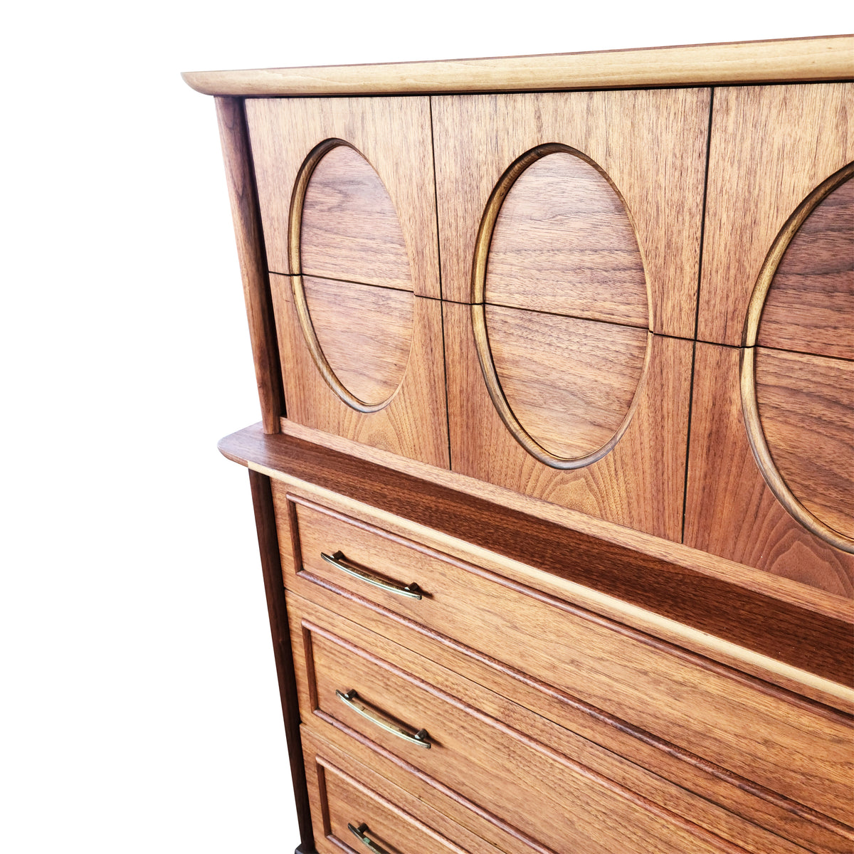 Walnut Highboy Dresser by Gibbard