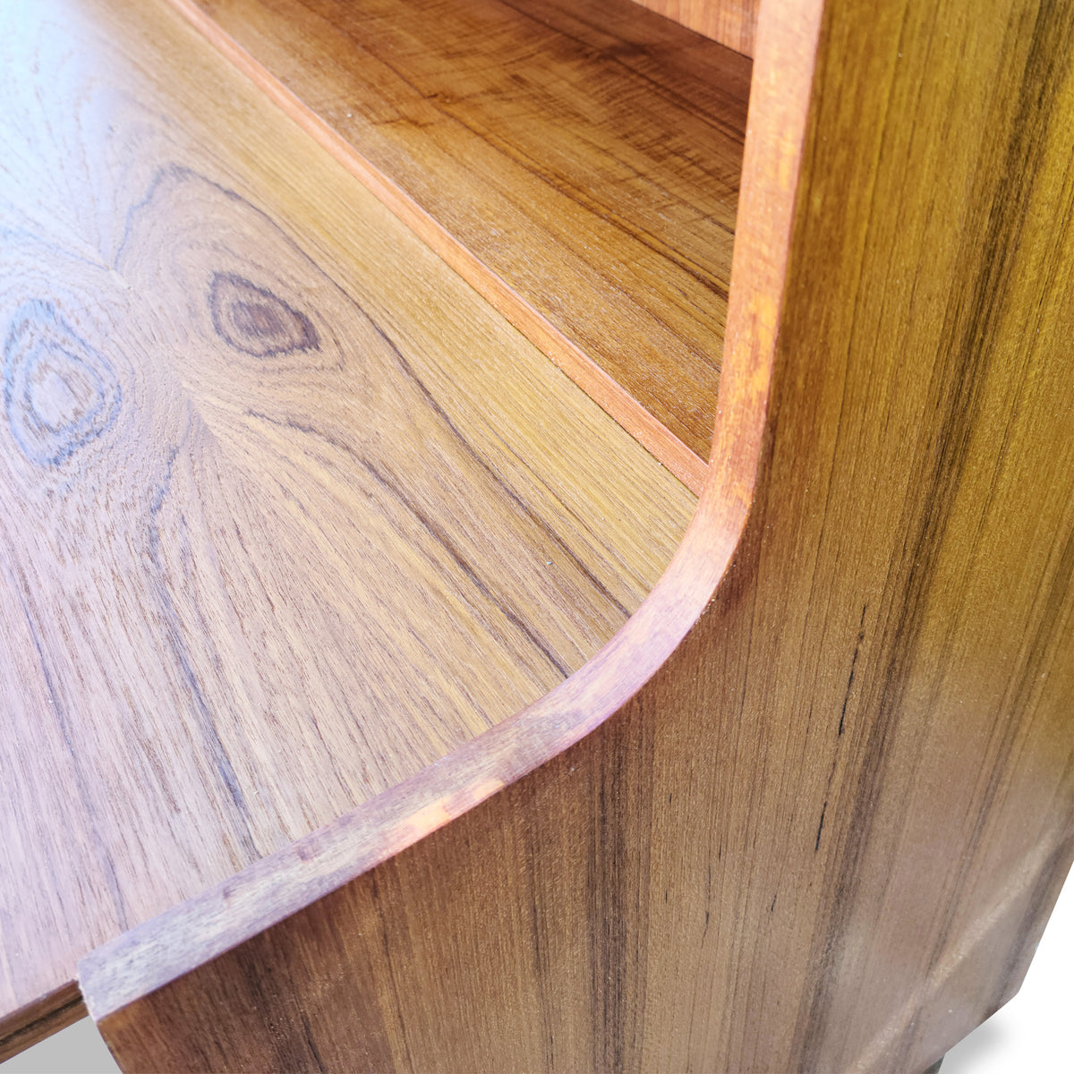 Teak Bookcase with Pullout Desk