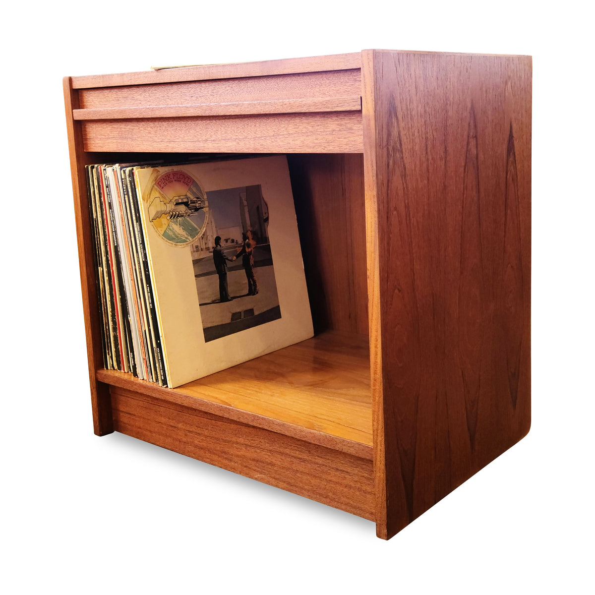 Teak Compact Record Cabinet