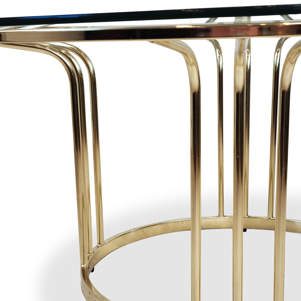 Vintage Brass and Glass Side Tables