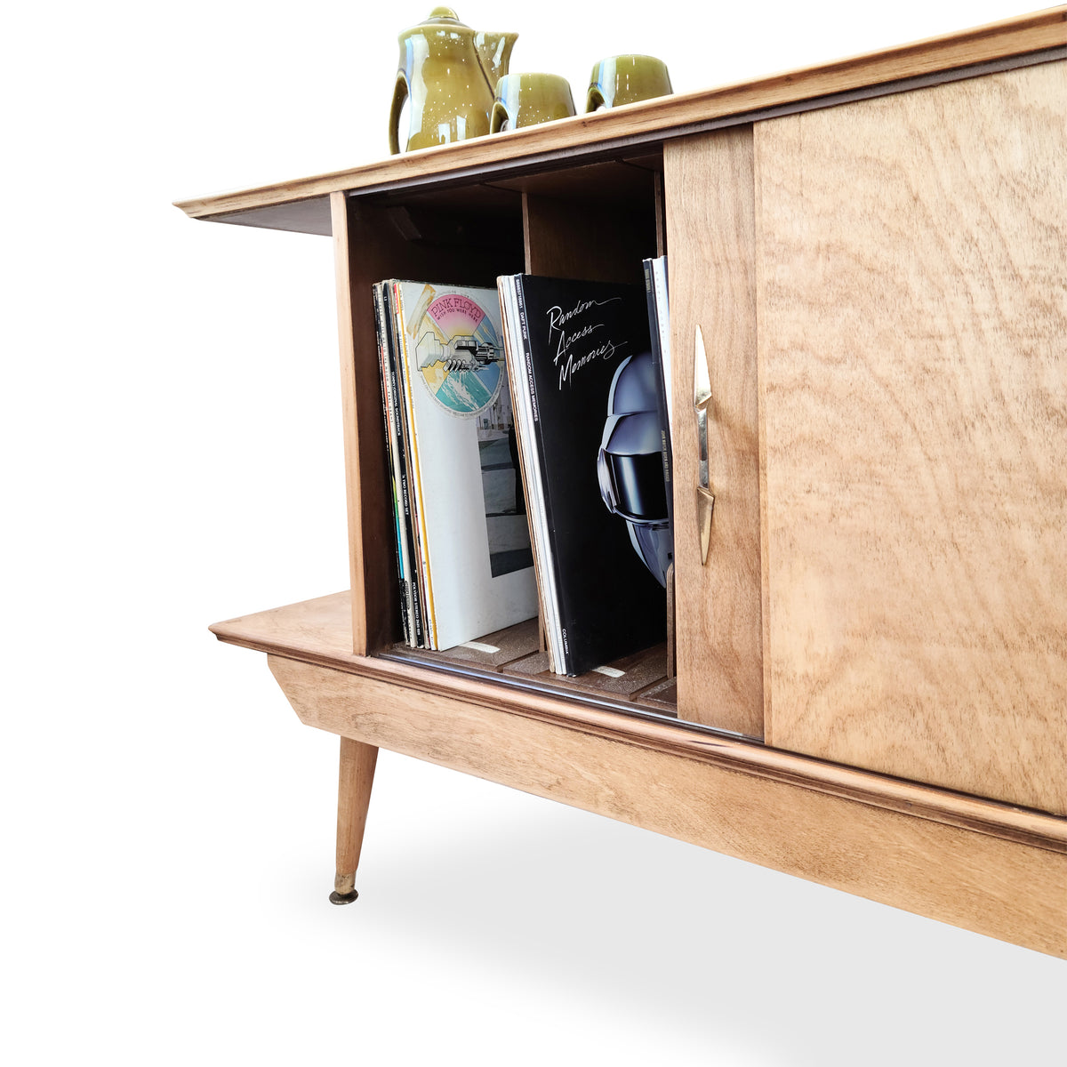 Vintage Maple Record Cabinet