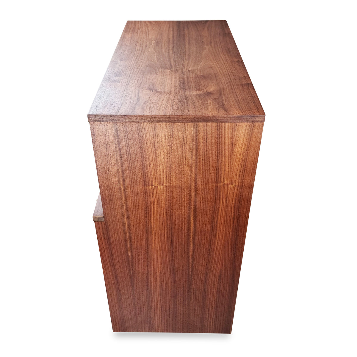 Vintage Walnut and Brass Highboy