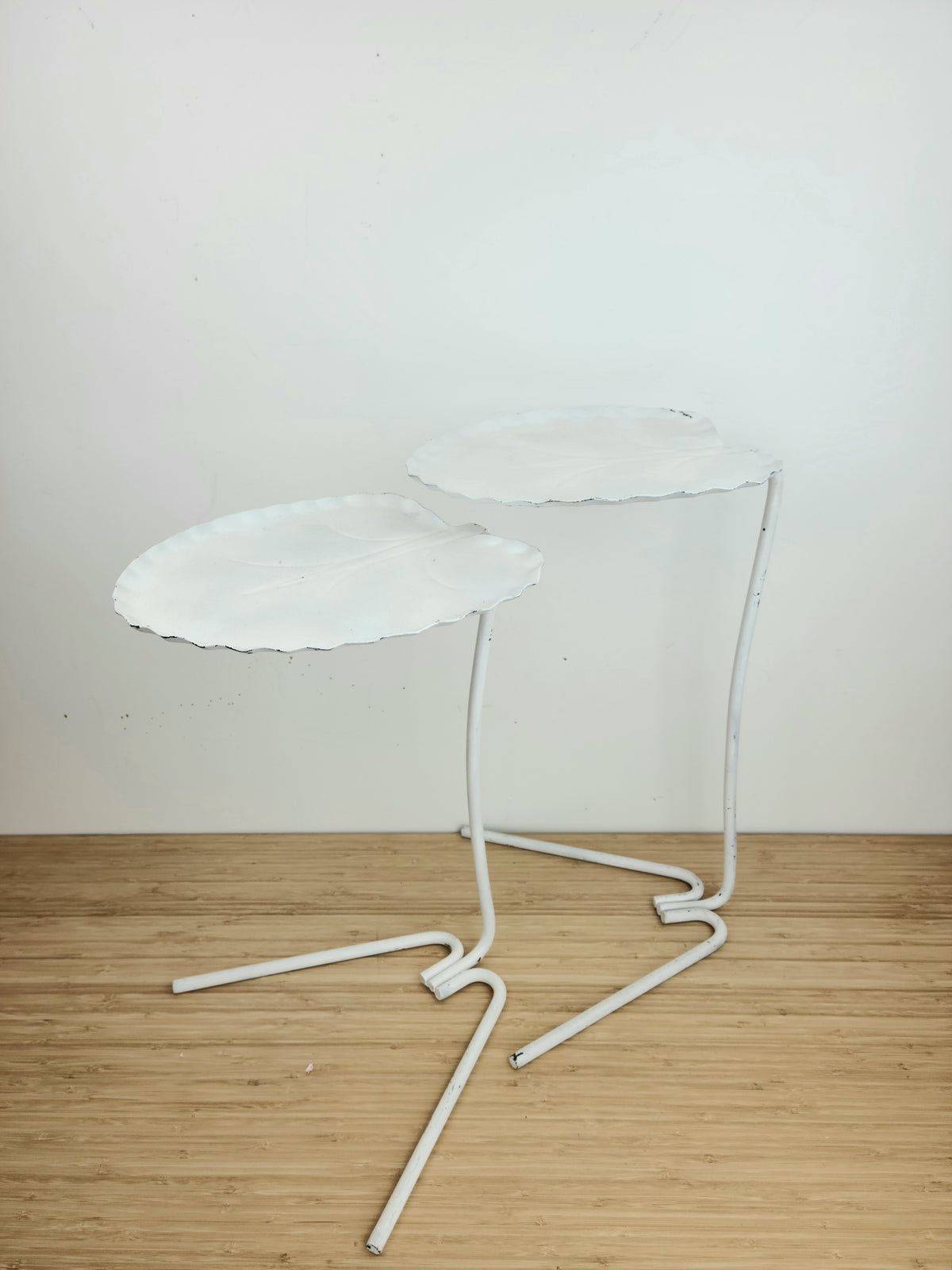 Vintage White Nesting Stands