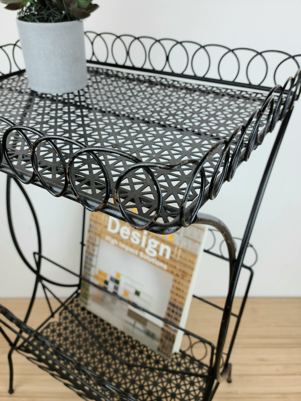 Vintage Black Tiered Stand