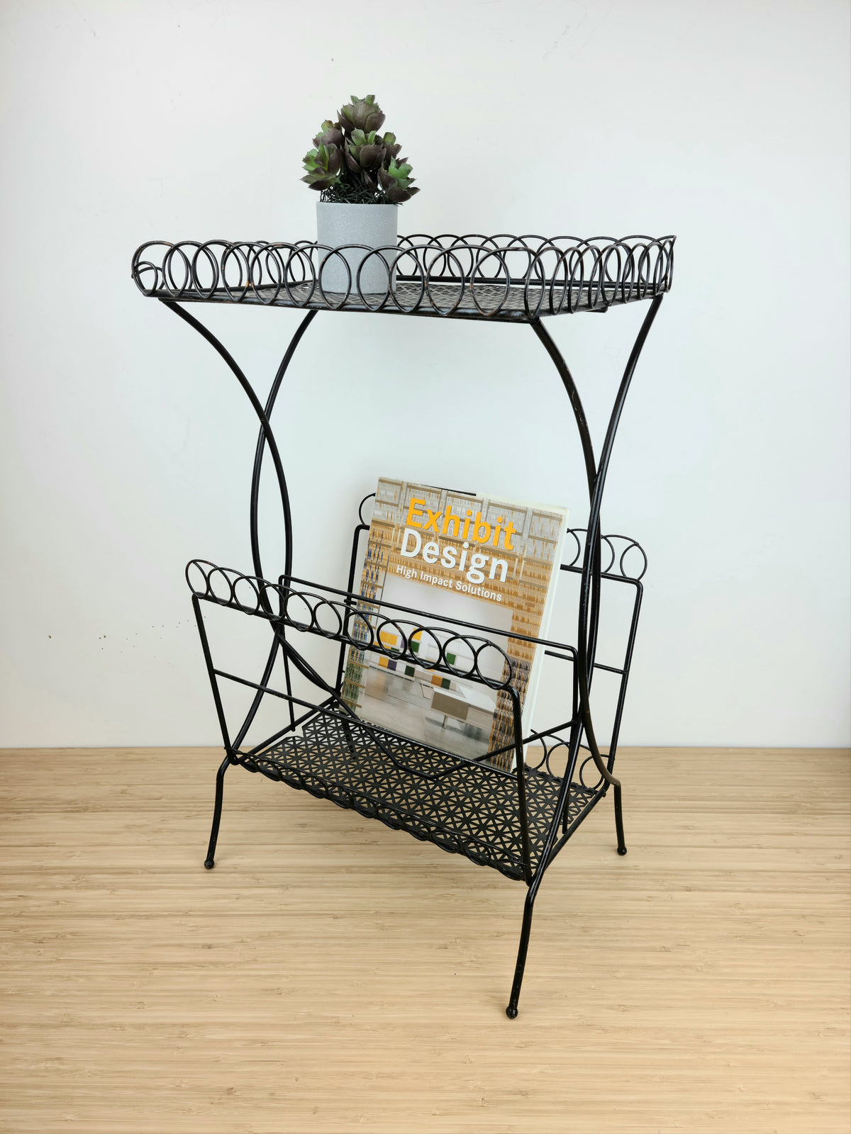 Vintage Black Tiered Stand