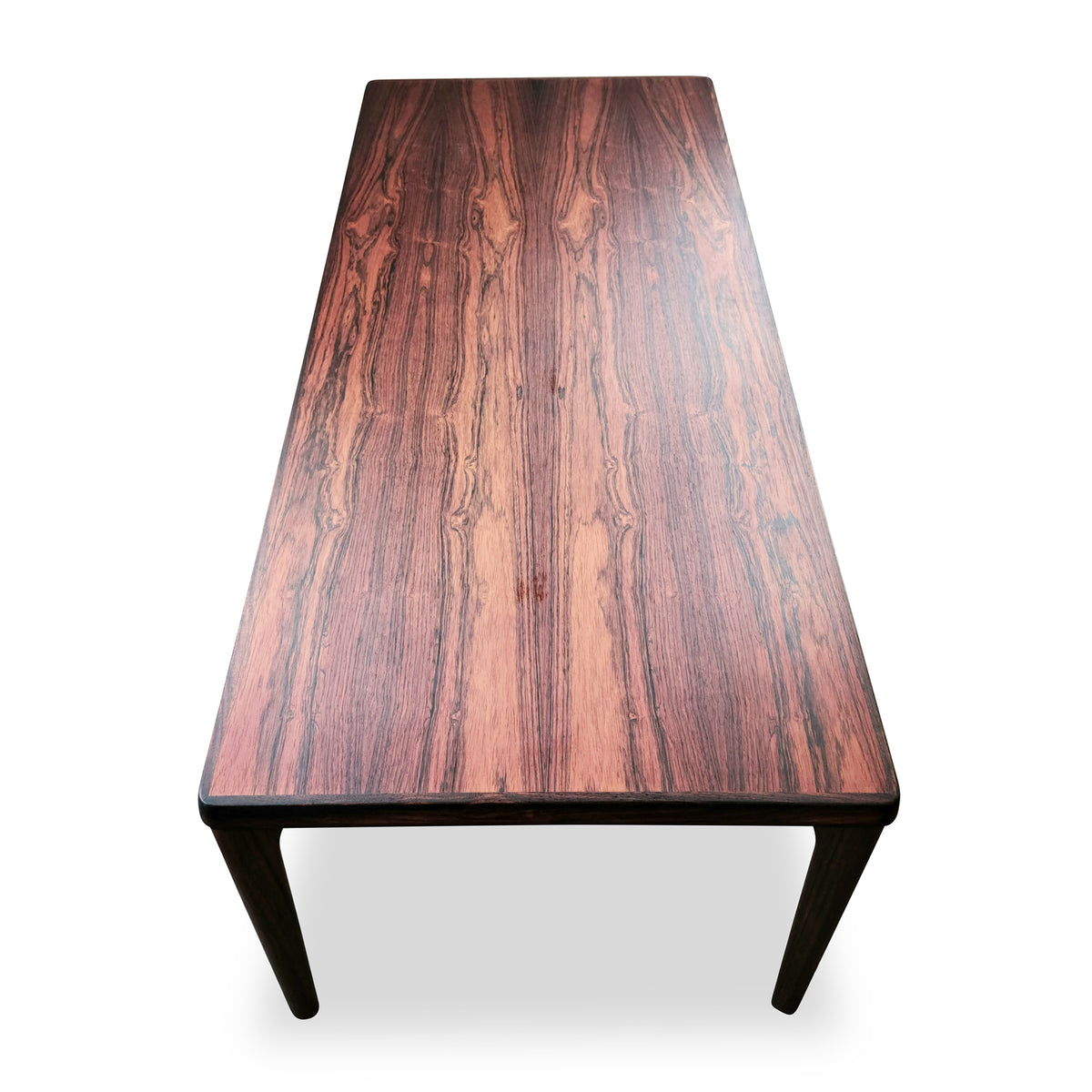 Brazilian rosewood coffee table designed by Henning Kjaernulf for Vejle Stole Og Mobelfabrik