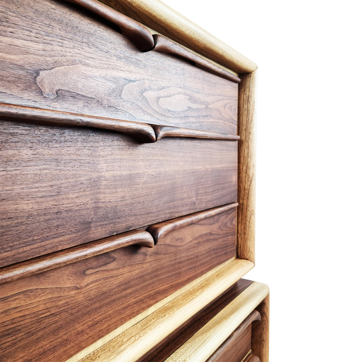 vWalnut and Ash Highboy by United Furniture