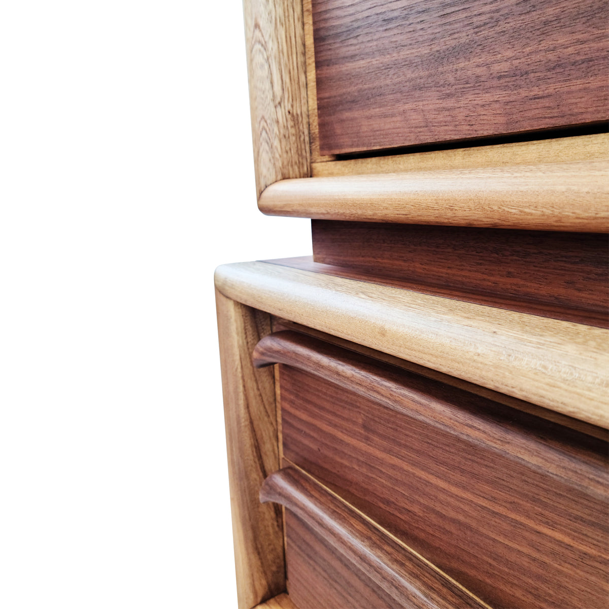 Walnut and Ash Highboy by United Furniture