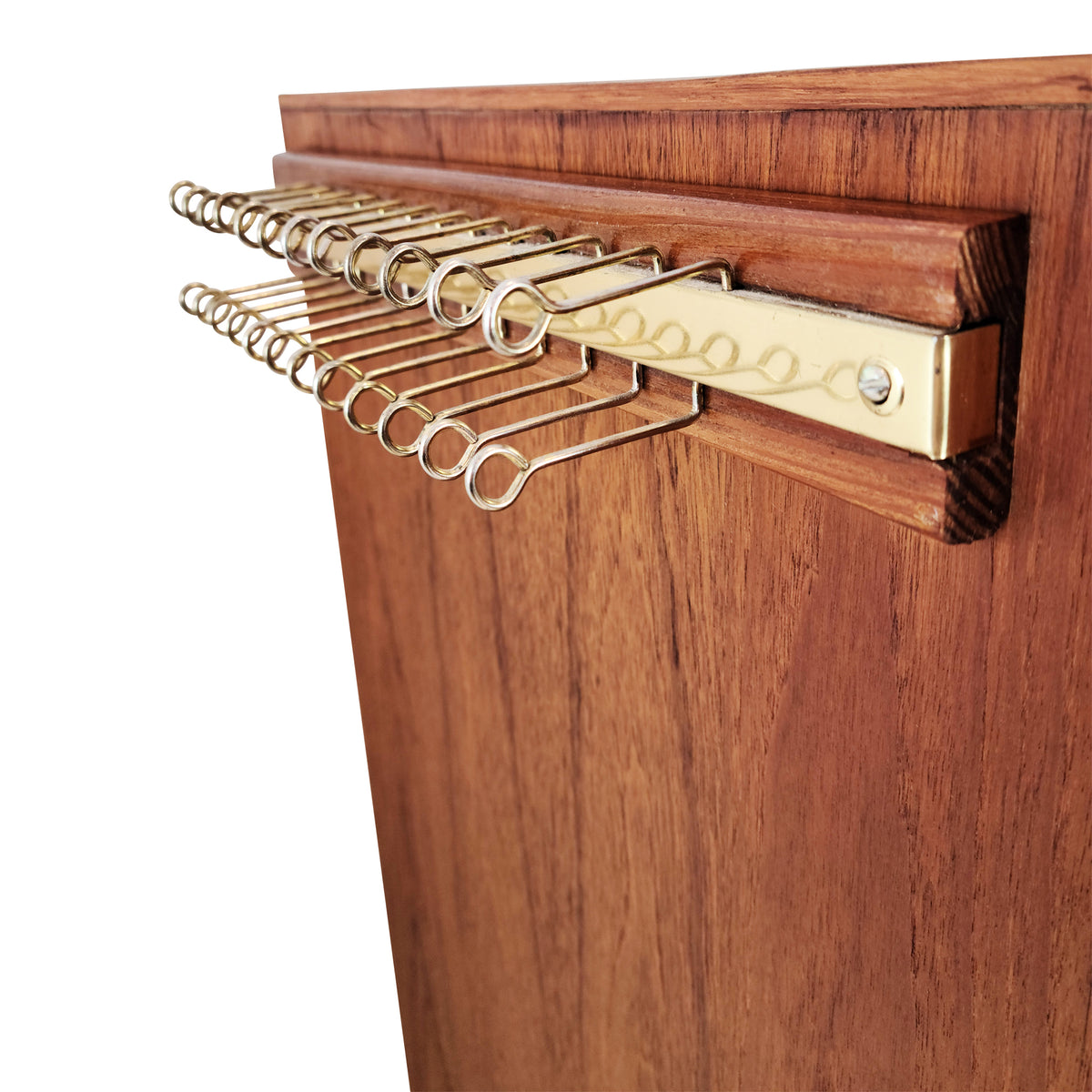 Teak Upright Dresser with Tie Rack