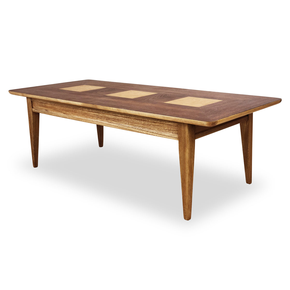 Walnut Coffee Table with Birch Inlay
