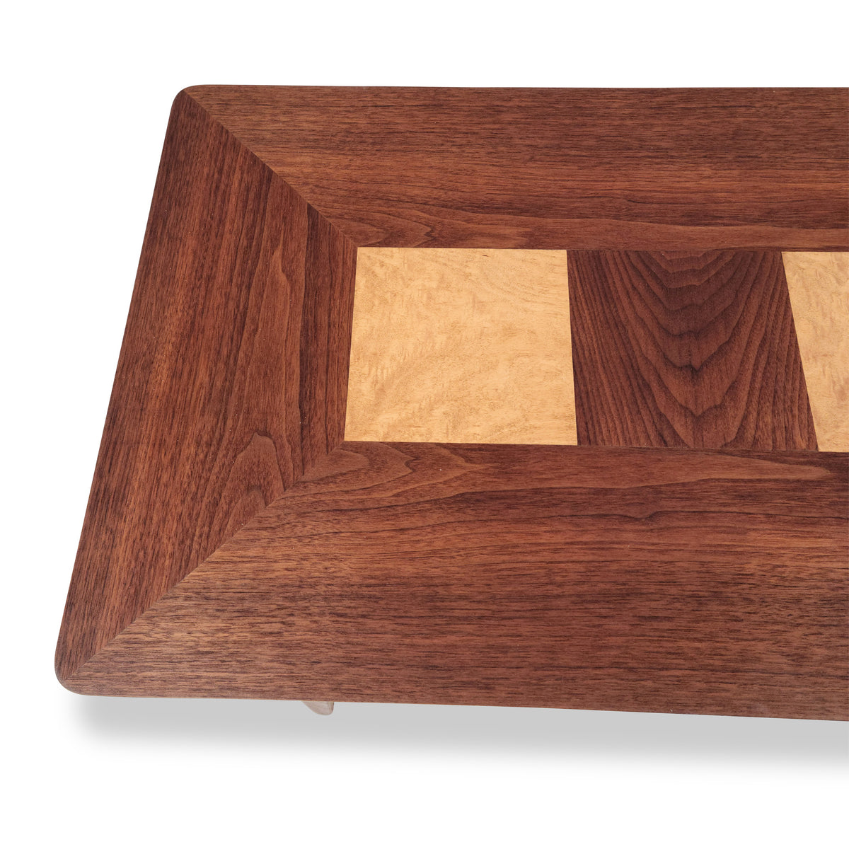 Walnut Coffee Table with Birch Inlay