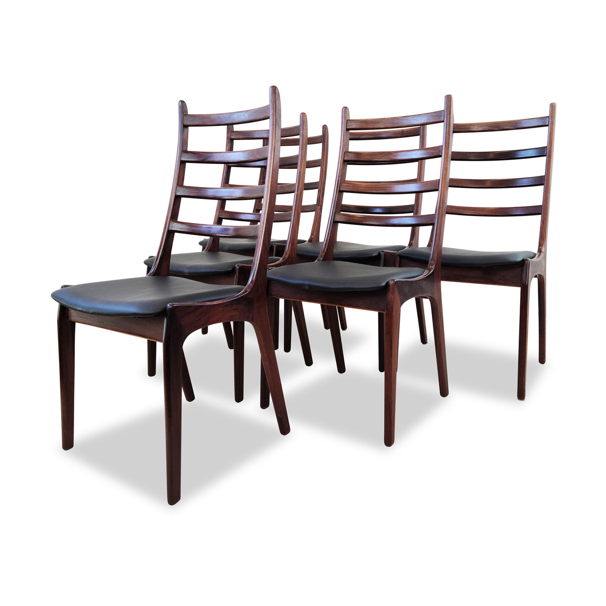 Kai Kristiansen Rosewood Ladder Back Chairs