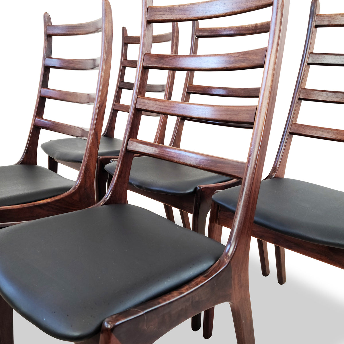 Kai Kristiansen Rosewood Ladder Back Chairs