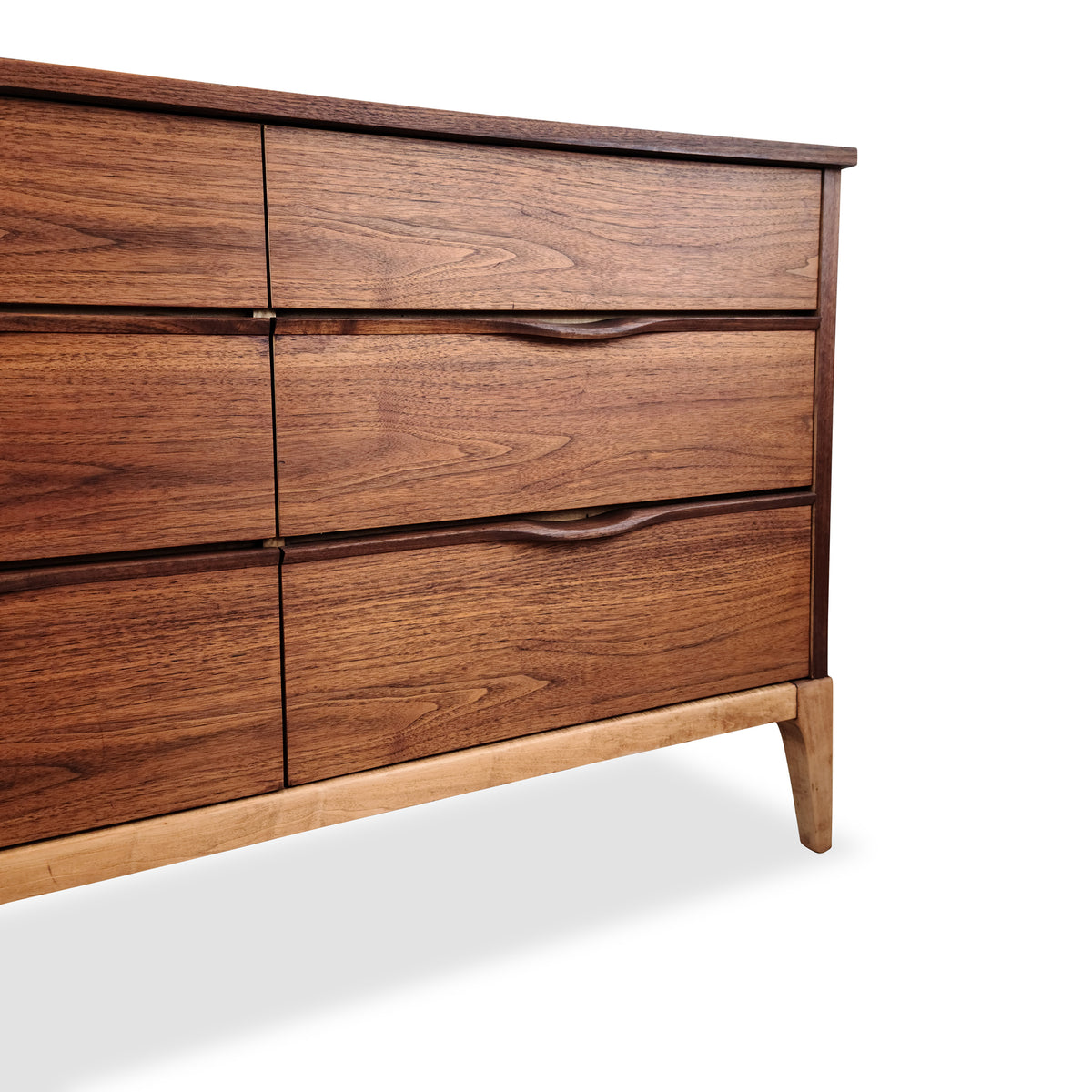 Walnut Six Drawer Dresser by Kaufman