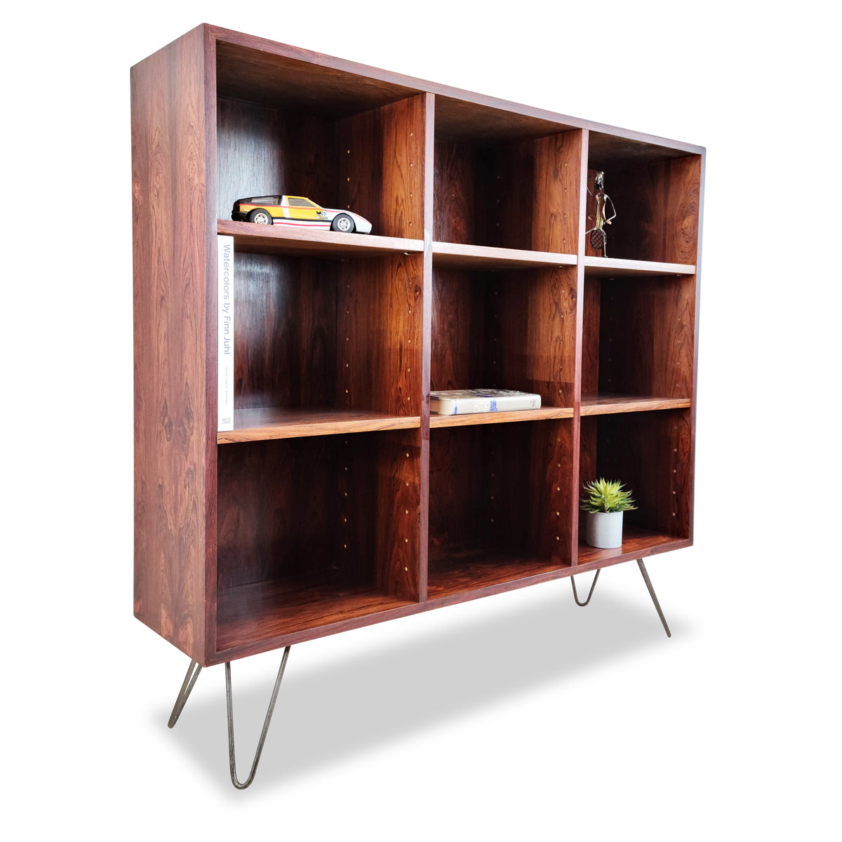 Rosewood Bookcase with Modular Shelving