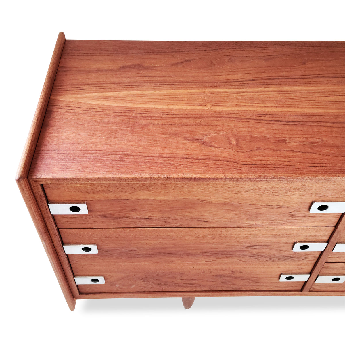 Teak and Chrome Dresser