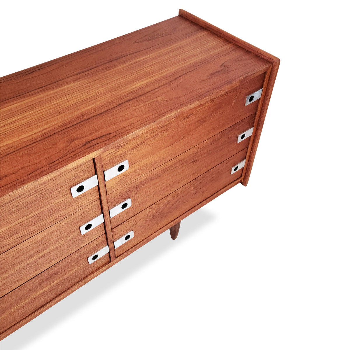 Teak and Chrome Dresser