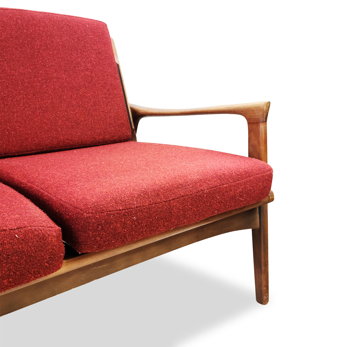Vintage Walnut Four Seat Sofa by Paramount of Montreal
