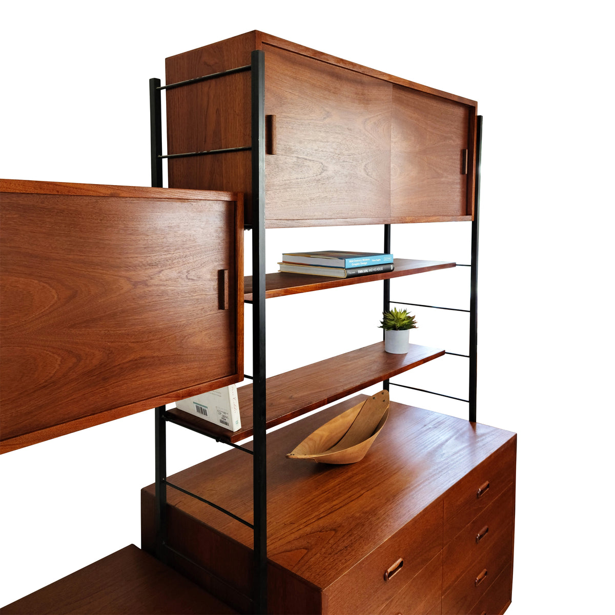 Modular Teak Free Standing Wall Unit