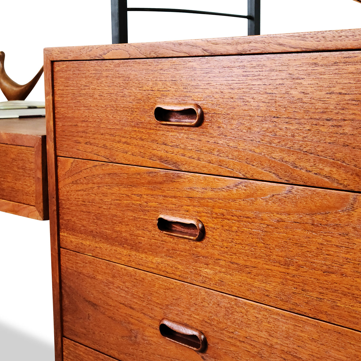 Modular Teak Free Standing Wall Unit