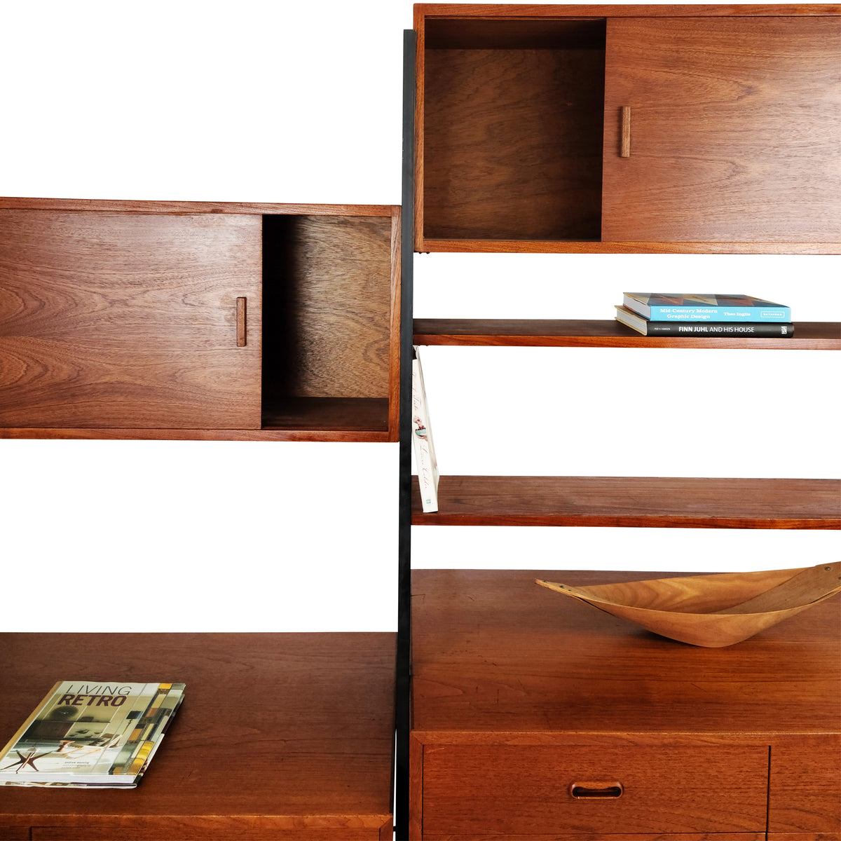 Modular Teak Free Standing Wall Unit