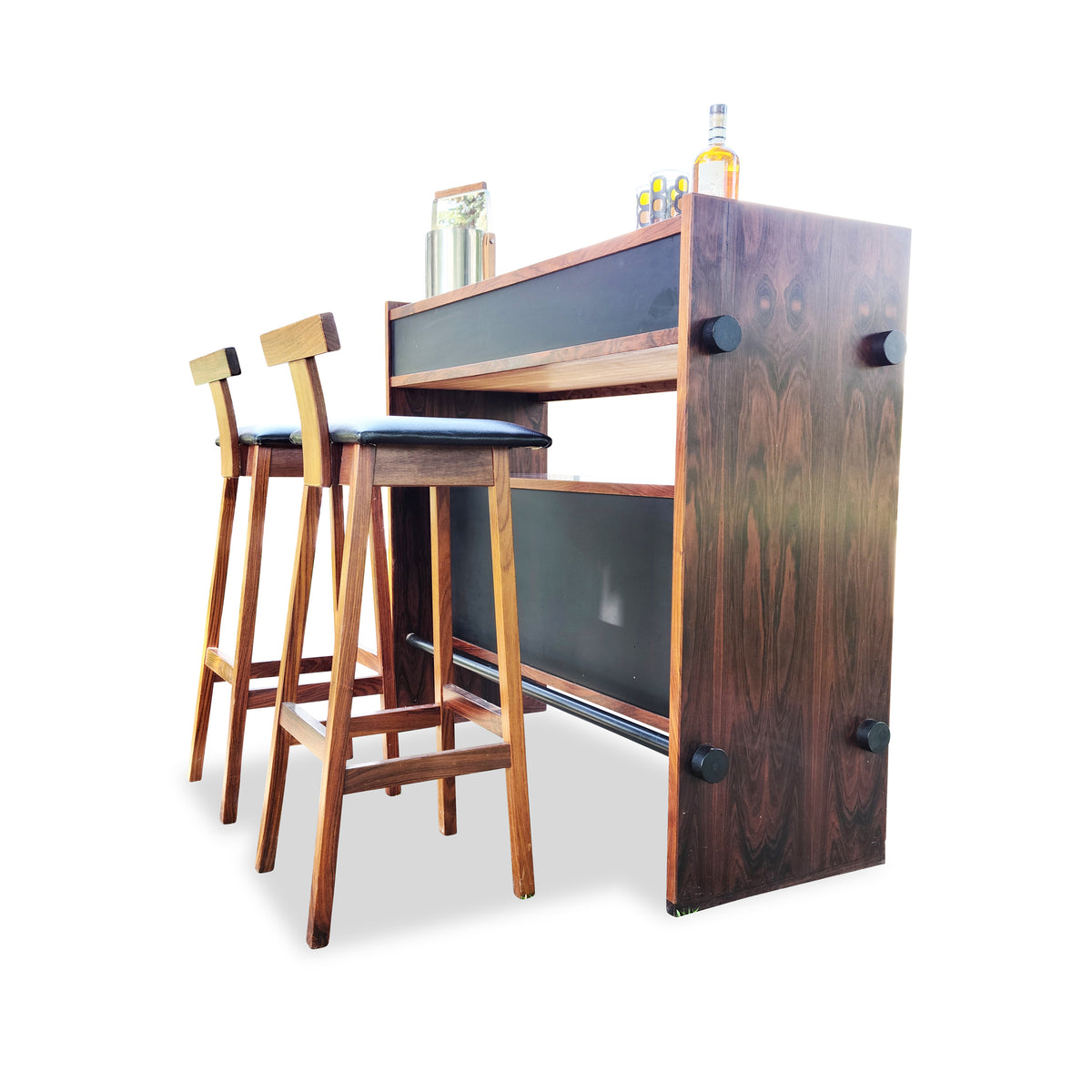 Rosewood Bar and Stools