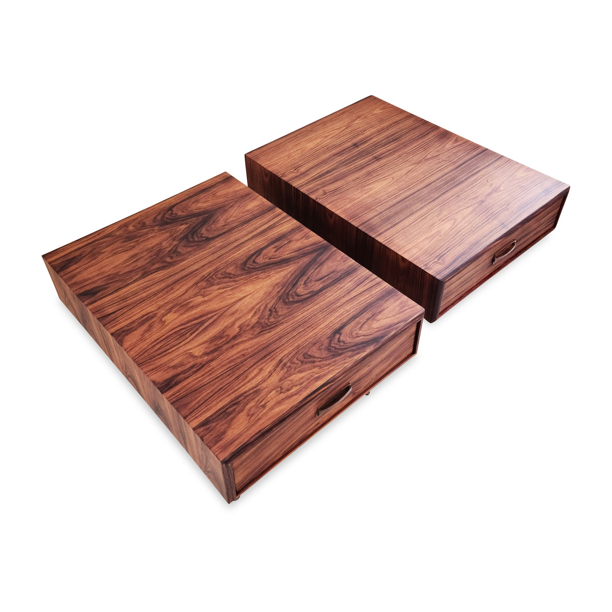 Rosewood End Tables with Drawers