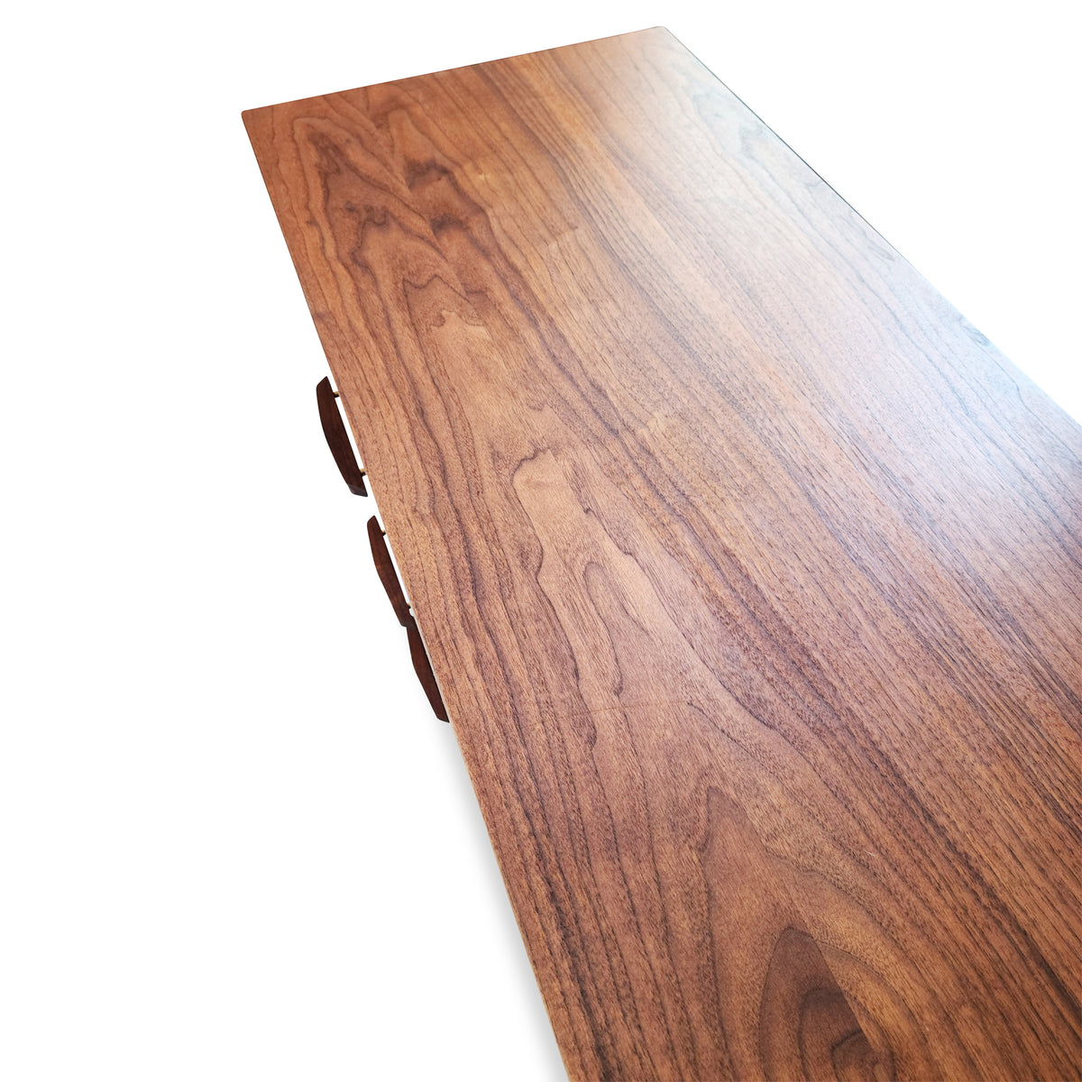 Walnut and Brass Six Drawer Dresser