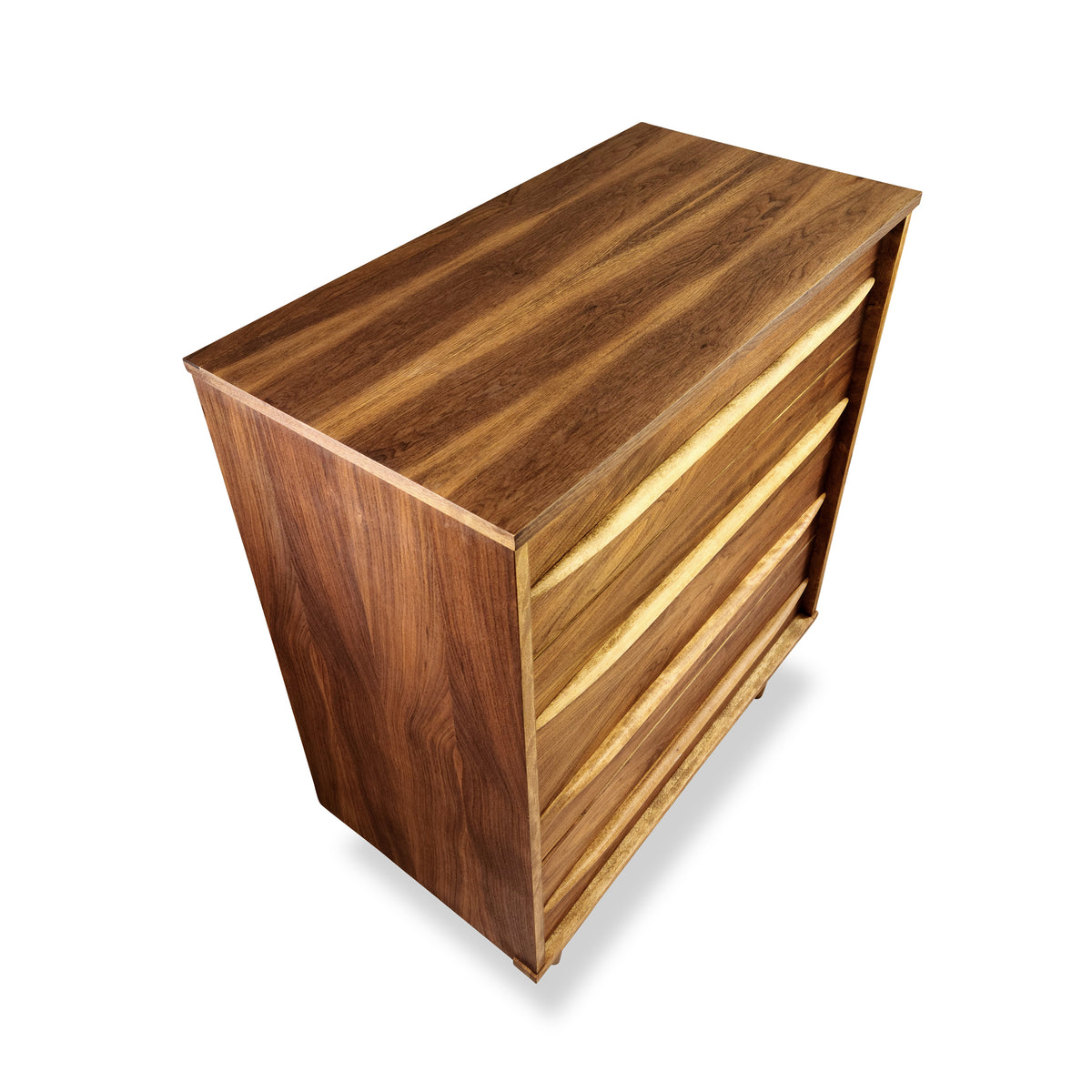 Walnut and Birch Highboy