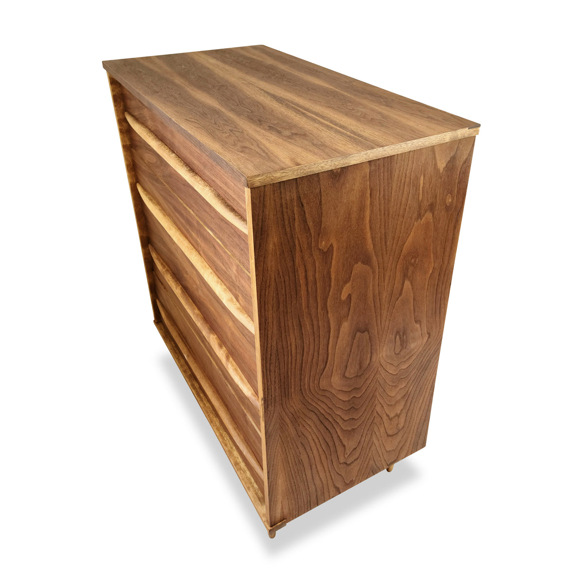 Walnut and Birch Highboy