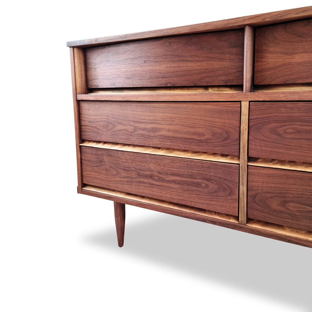 Walnut and Birch Dresser