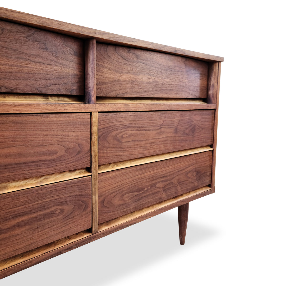 Walnut and Birch Dresser
