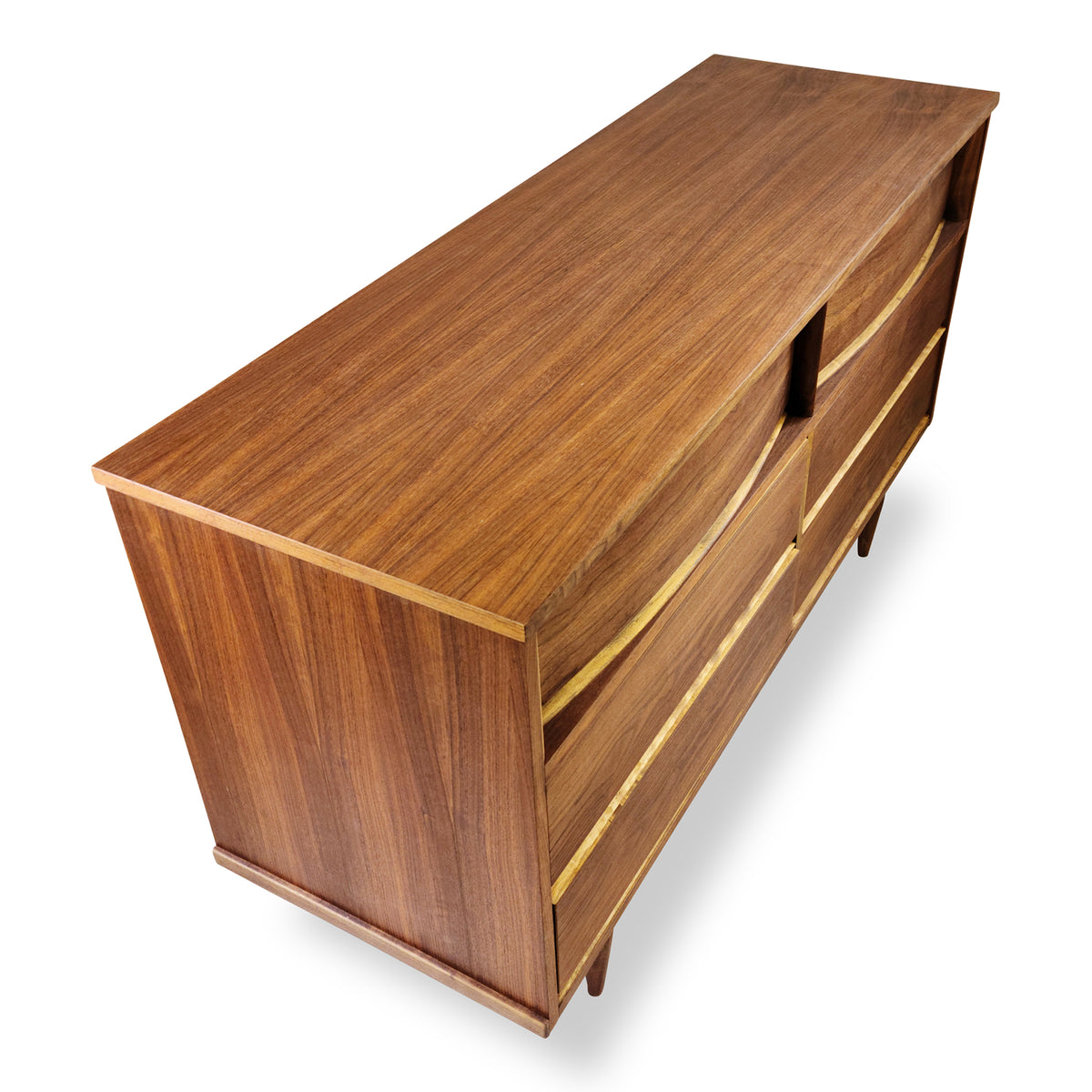 Walnut and Birch Dresser