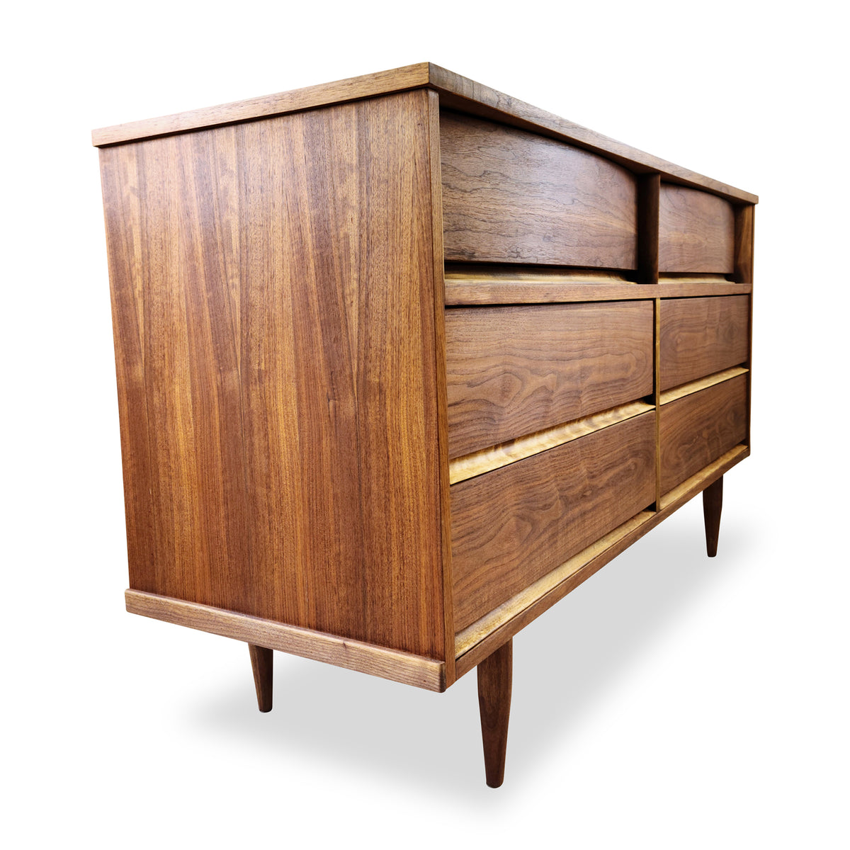 Walnut and Birch Dresser