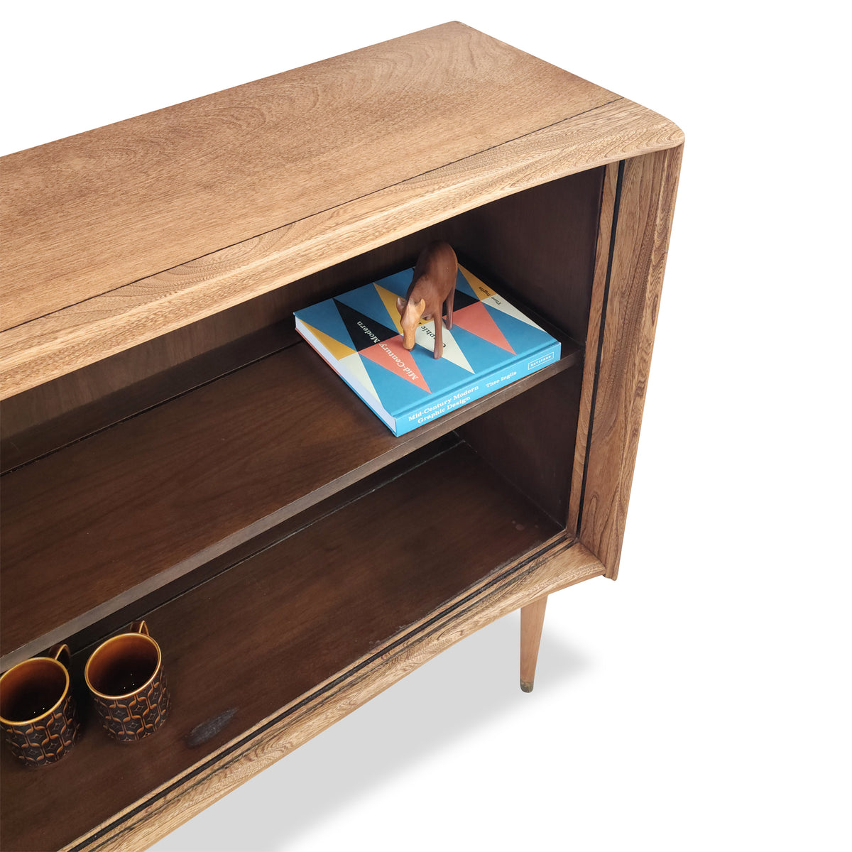 Walnut and Ash Bookcase by Deilcraft