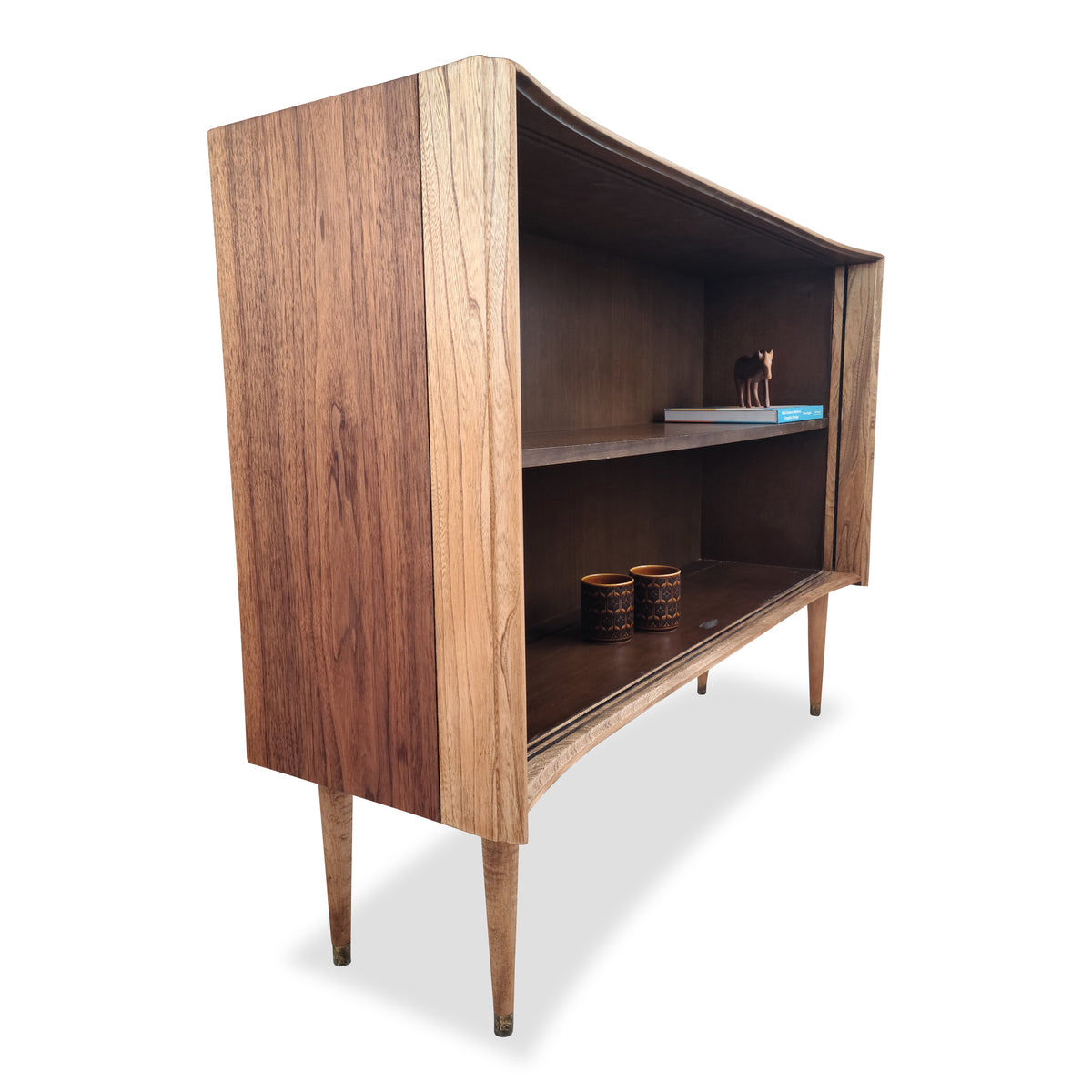 Walnut and Ash Bookcase by Deilcraft