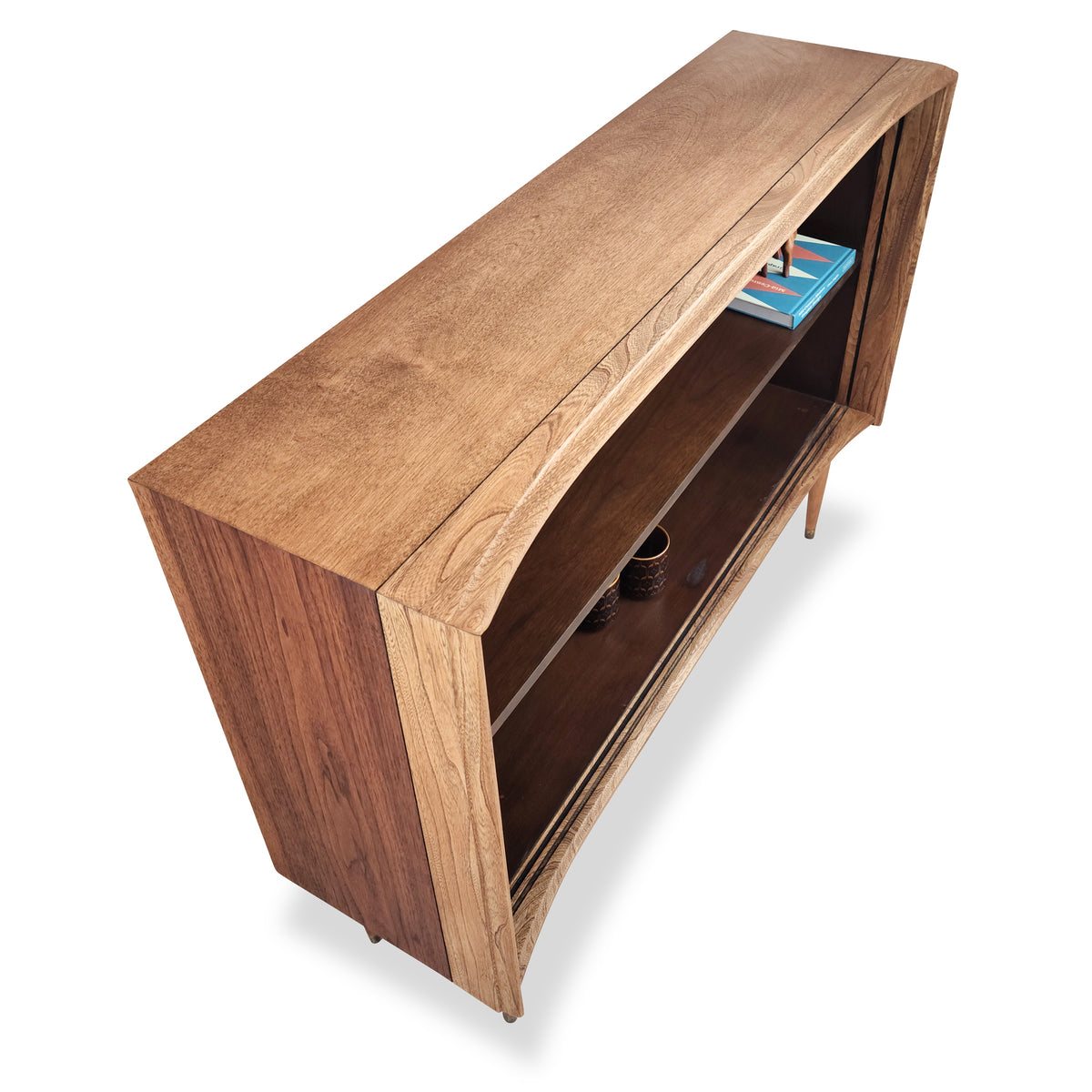 Walnut and Ash Bookcase by Deilcraft
