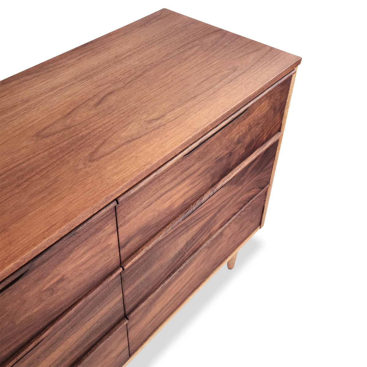 Walnut Nine Drawer Dresser by Krug