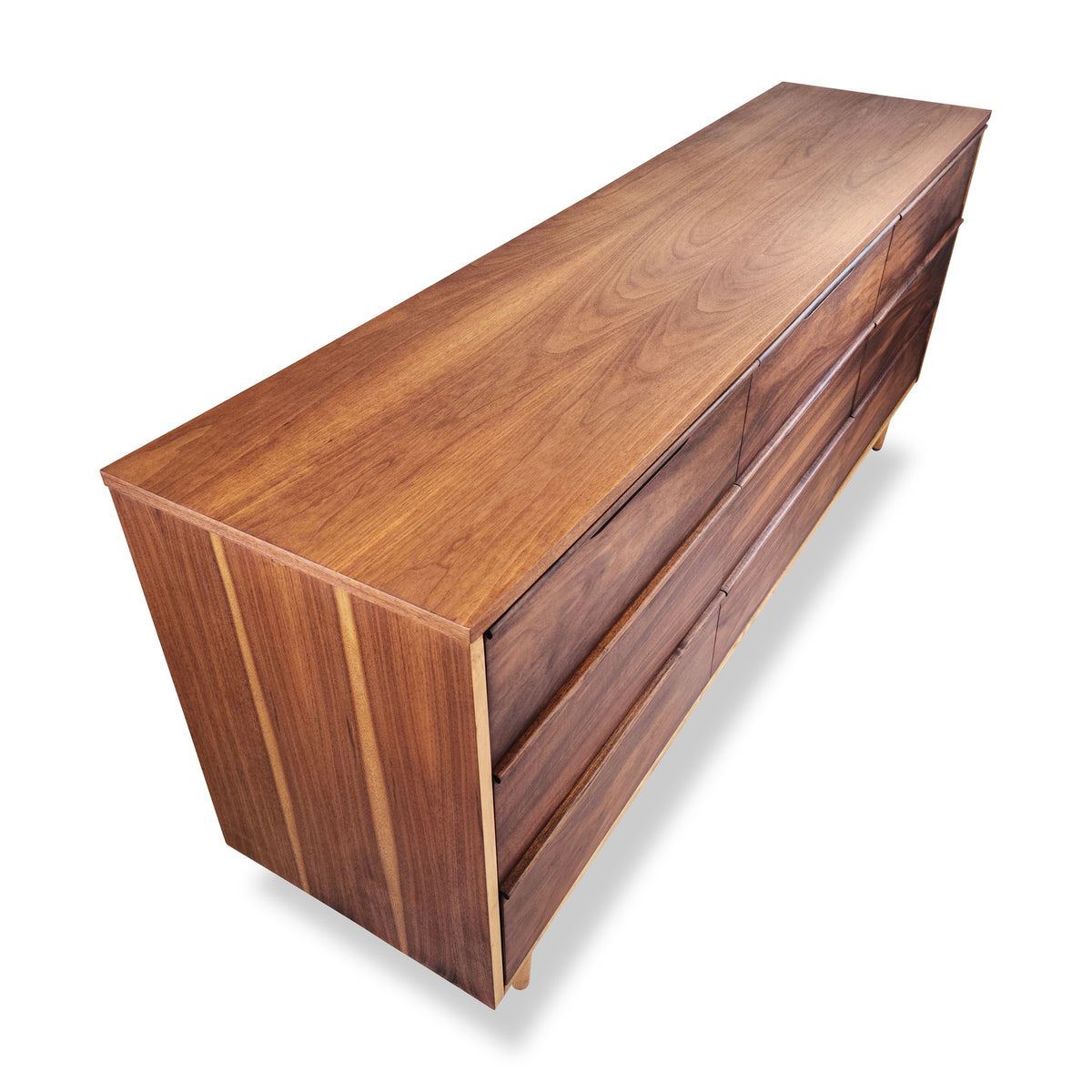 Walnut Nine Drawer Dresser by Krug