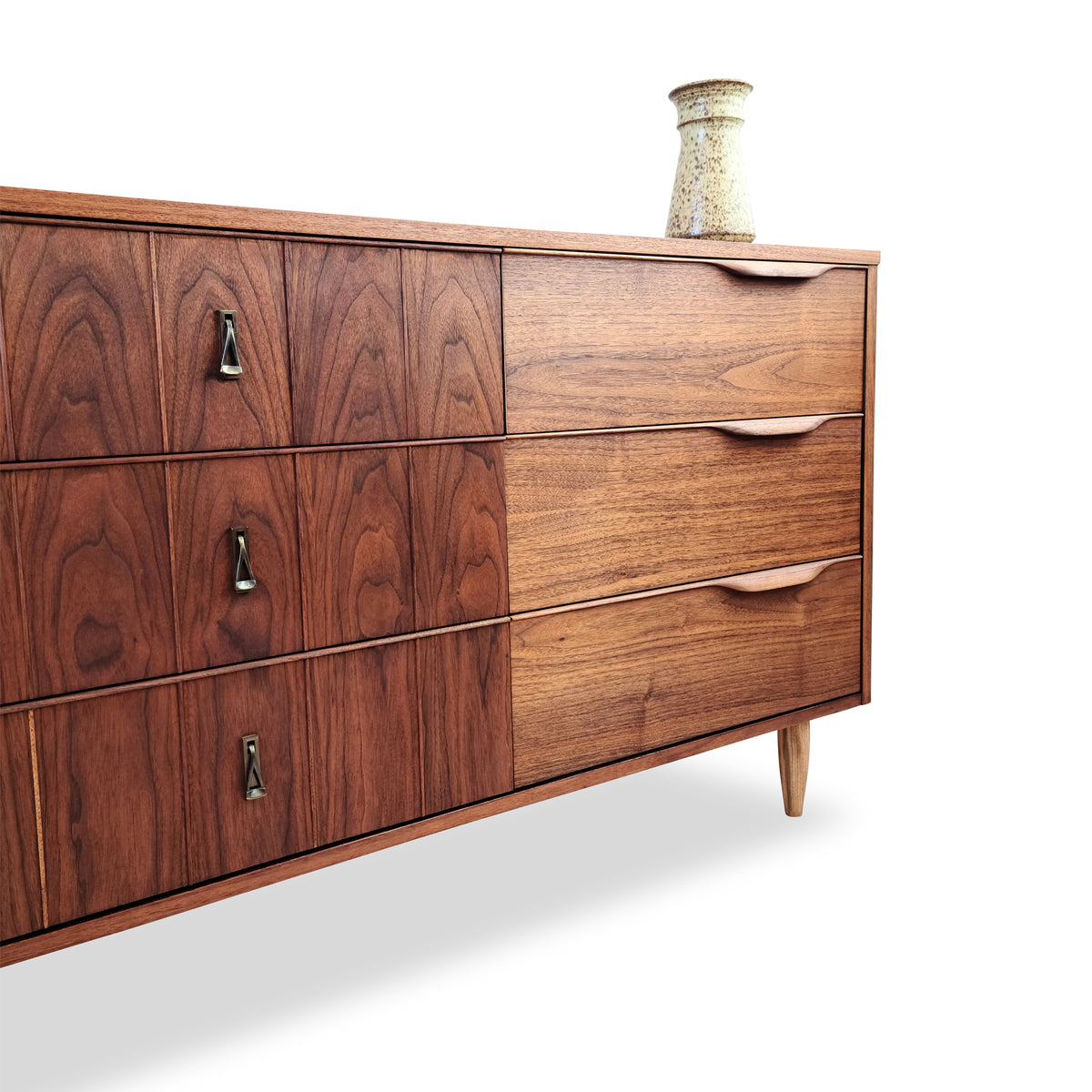 Walnut Nine Drawer Dresser